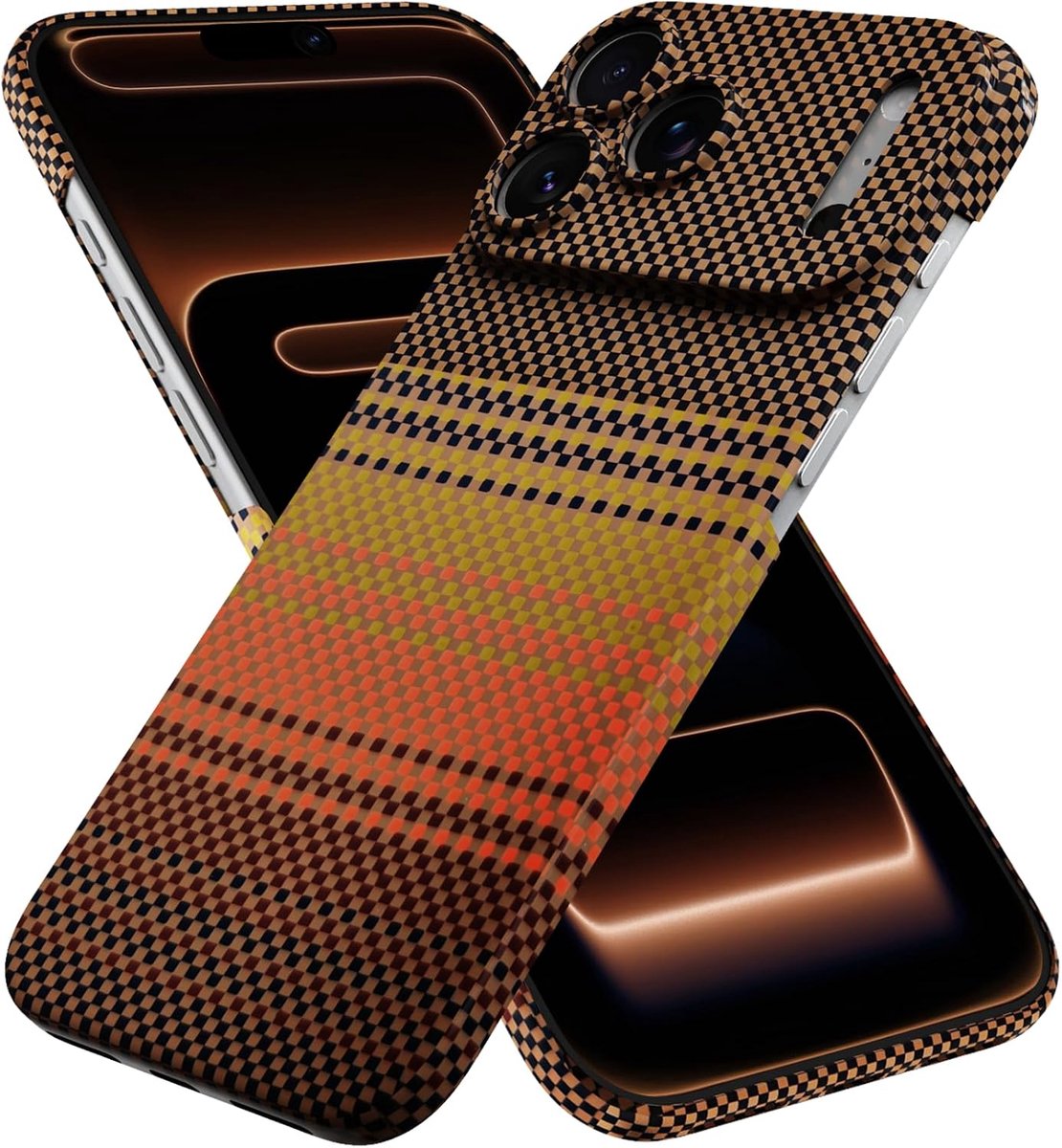 Hoesje voor iPhone 17 Pro - aramidevezel - carbontextuur - lichtgewicht en dun - ShopVlot