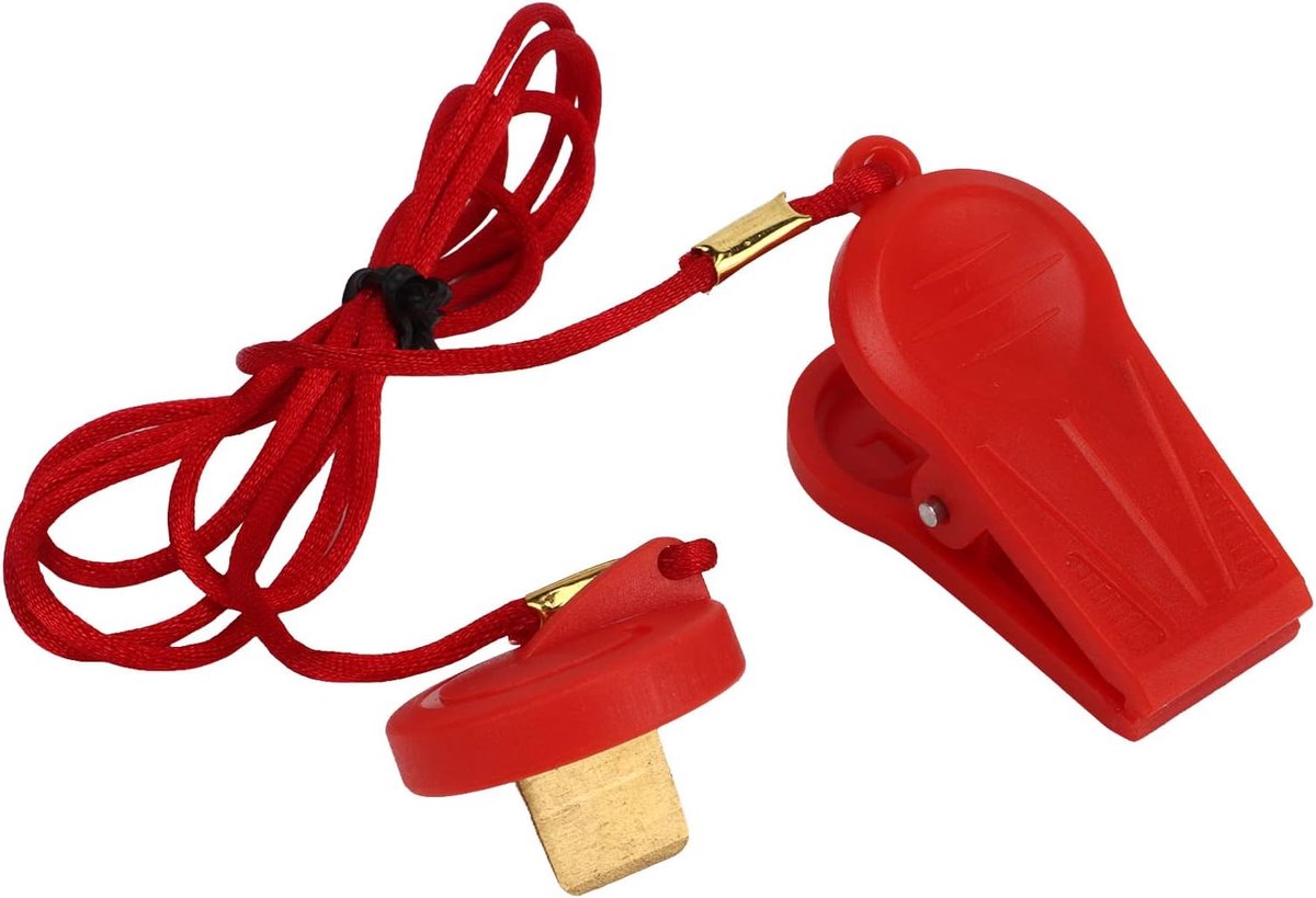 2 Stuks Hardloopmachine Veiligheidsschakelaar Noodstopmagneet Loopbandsleutel met Rond Inzetstuk Rood