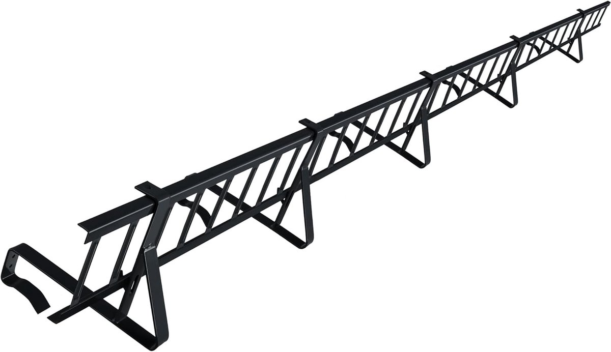 sneeuwvanger set, 3,0 m lang, sneeuwvangrooster met 5 beugels voor betonnen en keramische dakpannen, voor montage op panlatten (Roosterhoogte: 15 cm, RAL 7016 Antraciet)