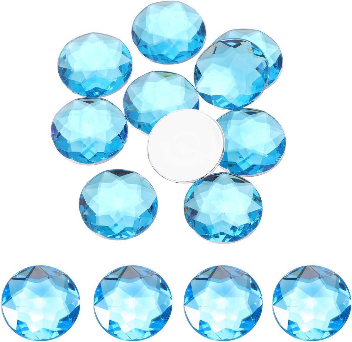 Strassteentjes met platte achterkant 40 mm platte achterkant blauw platte achterkant 40 mm platte achterkant voor handwerk, kleding, schoenen decoratie, knutselen