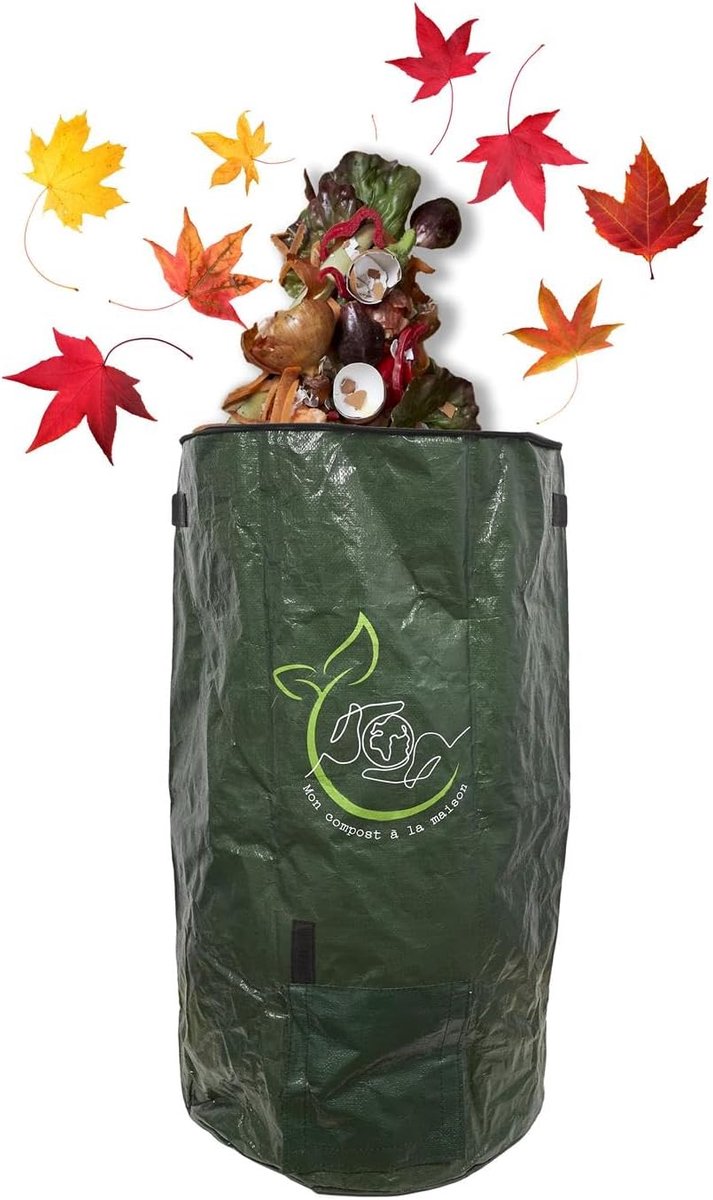 Compostzak 45 x 80 cm - Duurzaam groen - Voor tuin- en keukengruente - SnelShoppen