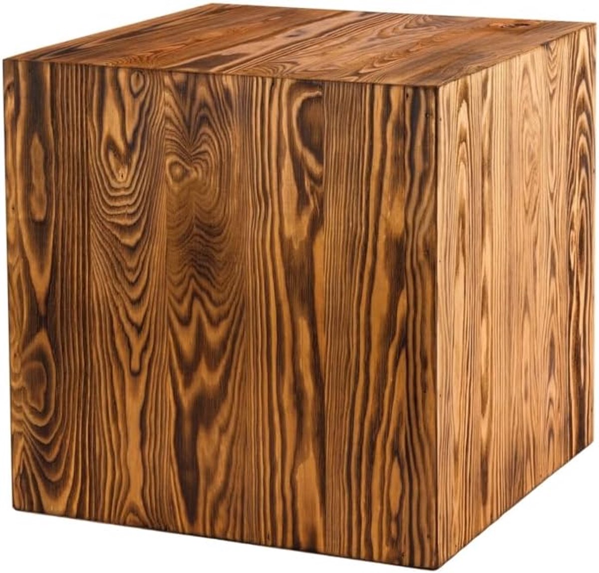 Zuil, Rustieke decoratieve zuil, Boomstamdecoratie, Vloerlantaarnstandaard, Houten plantenstandaard, Tijdloze houtdecoratie, Stevig en duurzaam, Notenhout, 40x40x40 cm