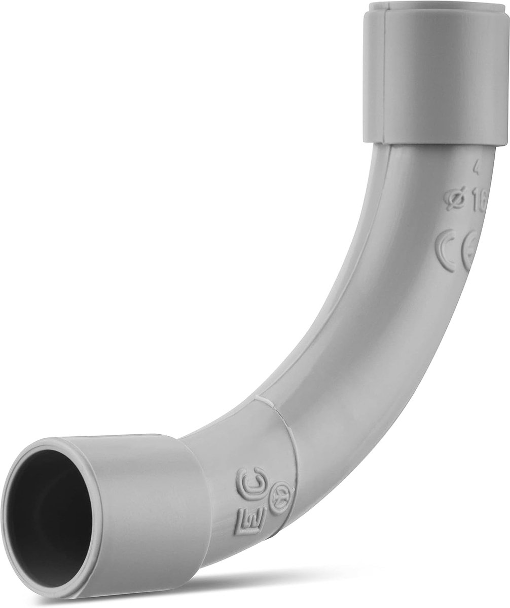 Buisboog voor lege buis, stangbuis, PVC buis buigen 90° Ø16mm, ISO boog EN16-3 stuks, -5 °C tot +60 °C, grijs