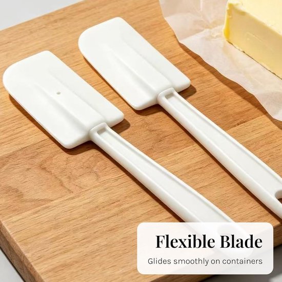 Spatels voor koken en bakken, deegschraper en spatel van siliconen, keukenschraper voor deeg, crème en roeren, hittebestendig, flexibel, naadloos design voor de keuken — afbeelding 2