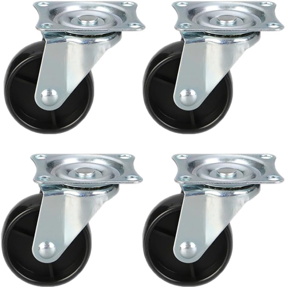 Zwenkwielen, 25 mm, 30 kg, meubelwielen, zware belasting, voor meubels, palletmeubels