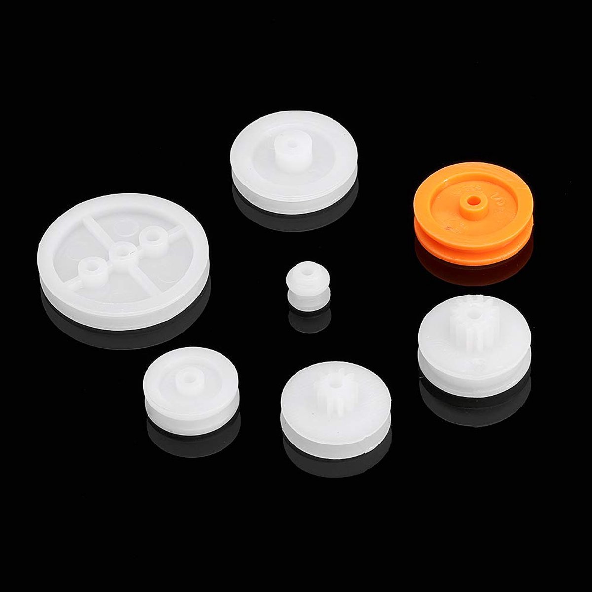 7stks plastic katrol Kits riem katrol tandwielen set doe-het-zelf accessoires