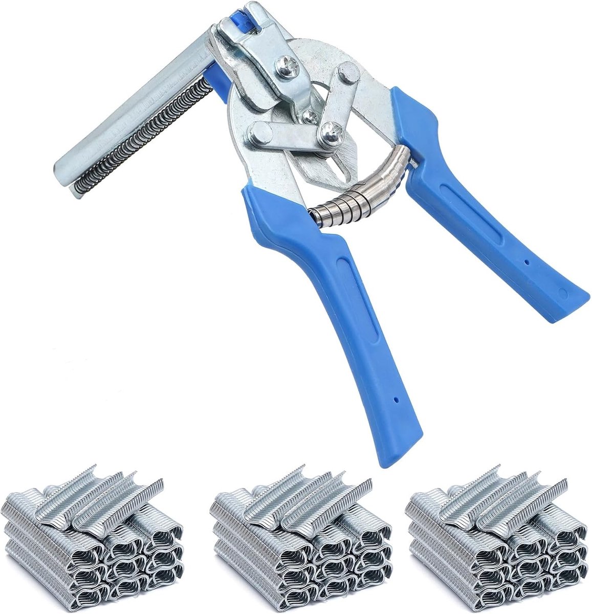 Clip Kit Varken Ring Vouwen Multifunctionele Ringtang met 600 Studs M Clips voor Hek Kooien Dieren Werk DIY Meubels