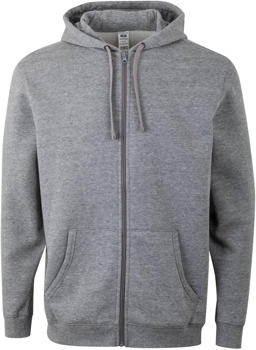 SF270U Unisex Sweatshirt met ritssluiting en capuchon, Heather Grey, Maat M, Grijs, M