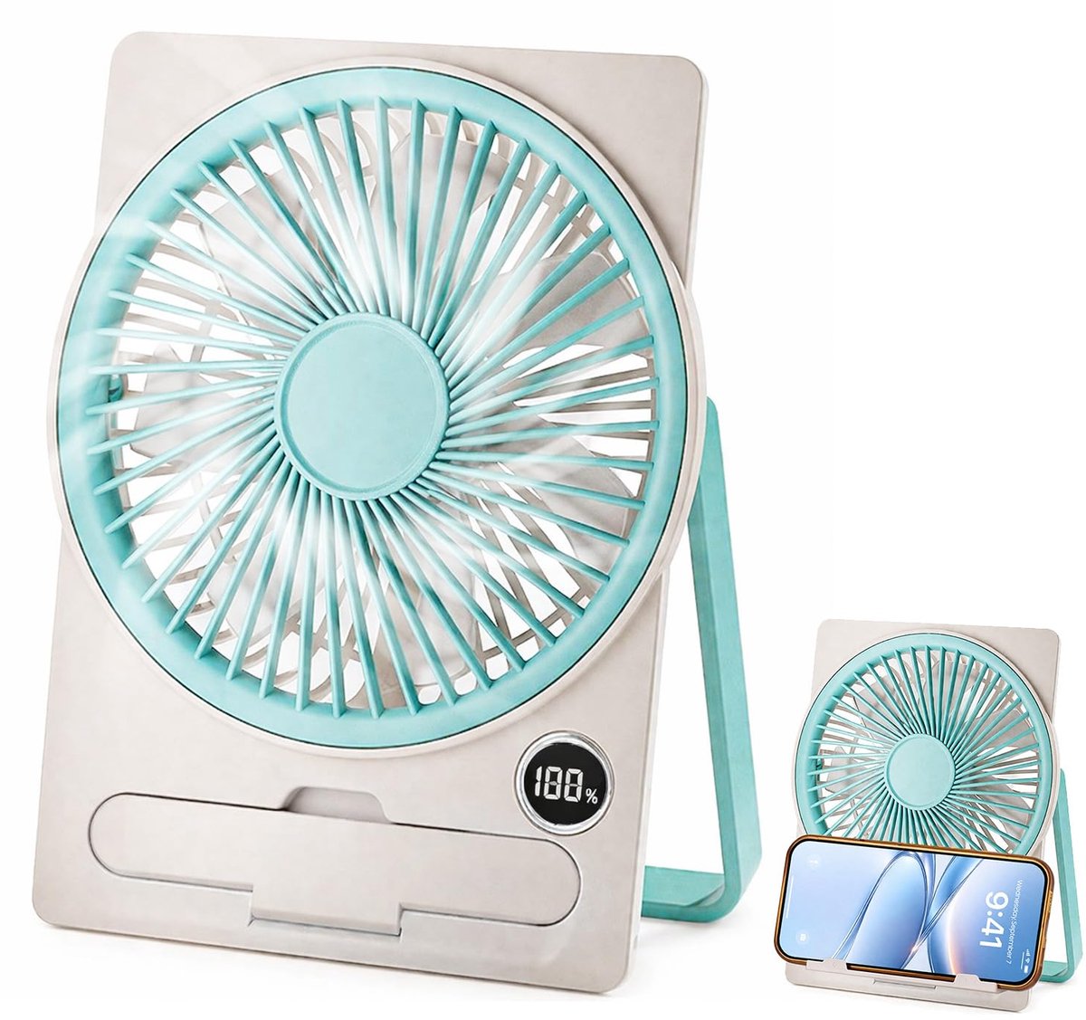 Tafelventilator - USB-ventilator - Oplaadbaar - Ideaal voor reizen en buitengebruik - SnelShoppen