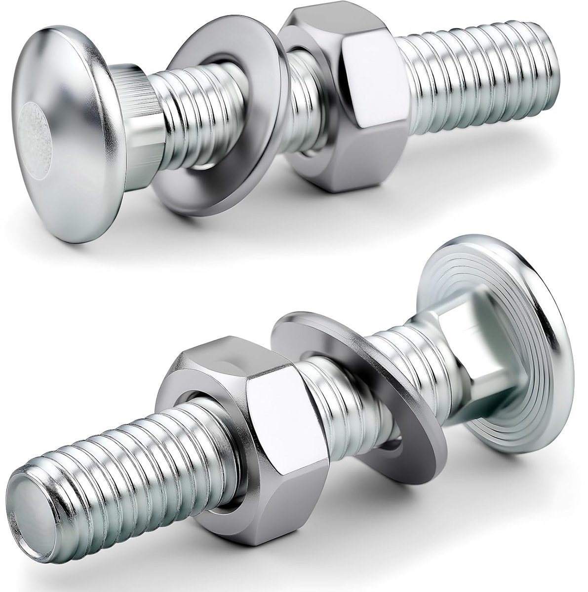 25 stuks slotbouten M8x40 mm slotbouten deurbandbouten M8 platte kopschroeven met moeren DIN934 en onderlegringen DIN125 voor meubels decoratie bouwindustrie