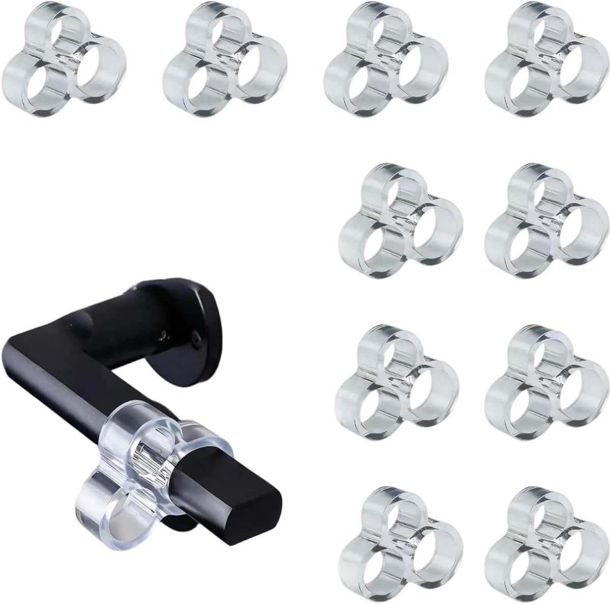 Deurstoppers set van 10 - Transparant PVC - Elastisch - Geluiddemping voor deurhandels - SnelShoppen