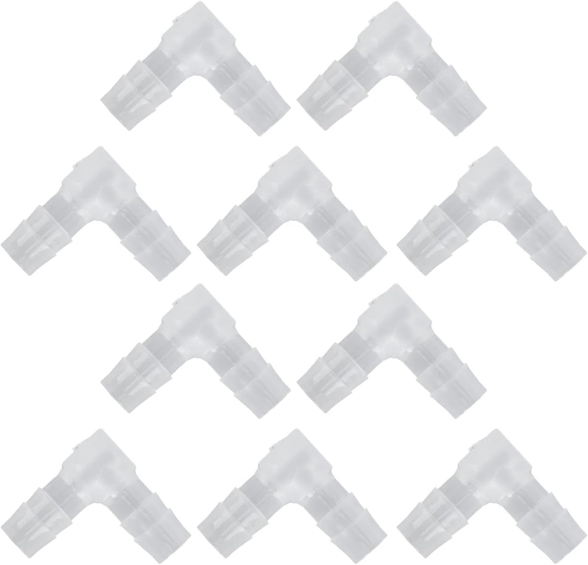 Elbow slangtule 90 graden - 8mm kunststof verbinding - L-vormig - ideaal voor aquaria - SnelShoppen