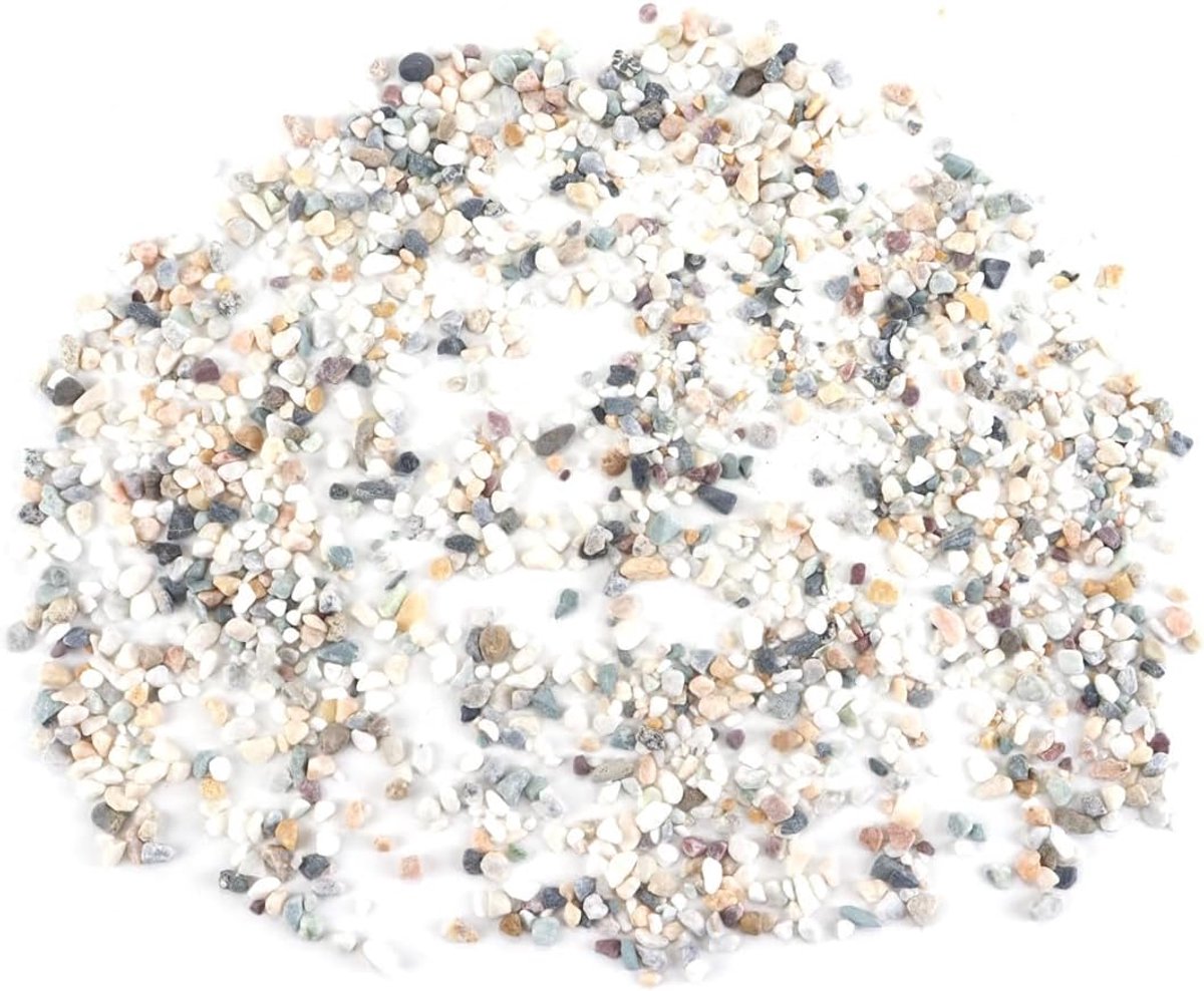 Decoratieve grindstenen 500g - gemengde kleuren - natuurlijk en ongeprocessed - ideaal voor planten en vases - SnelShoppen