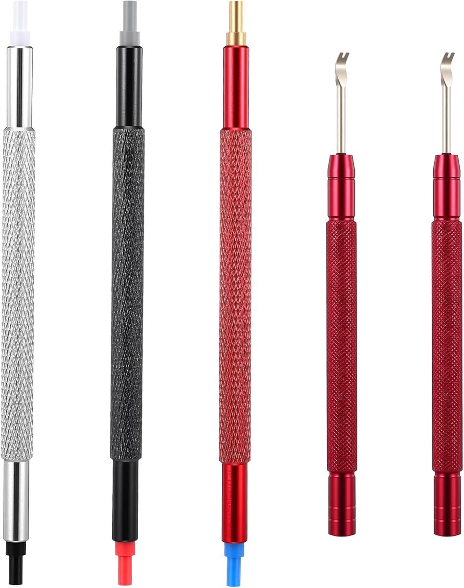 Reparatietools voor horlogemakers - 5-delige set - Handverwijderaar en drukgereedschap - Ideaal voor horlogeherstel - SnelShoppen