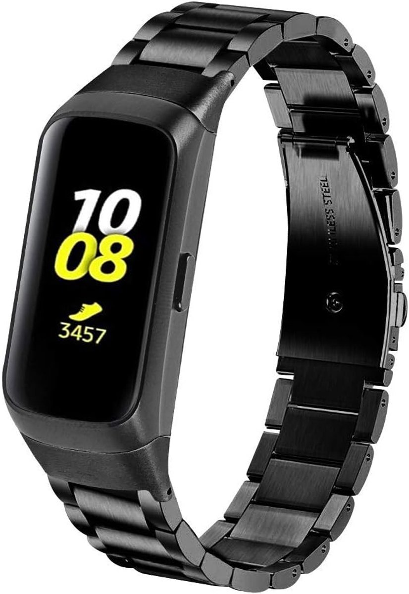 Vervangende horlogeband voor Galaxy Fit - RVS met metalen schakel - Stijlvol en duurzaam - SnelShoppen