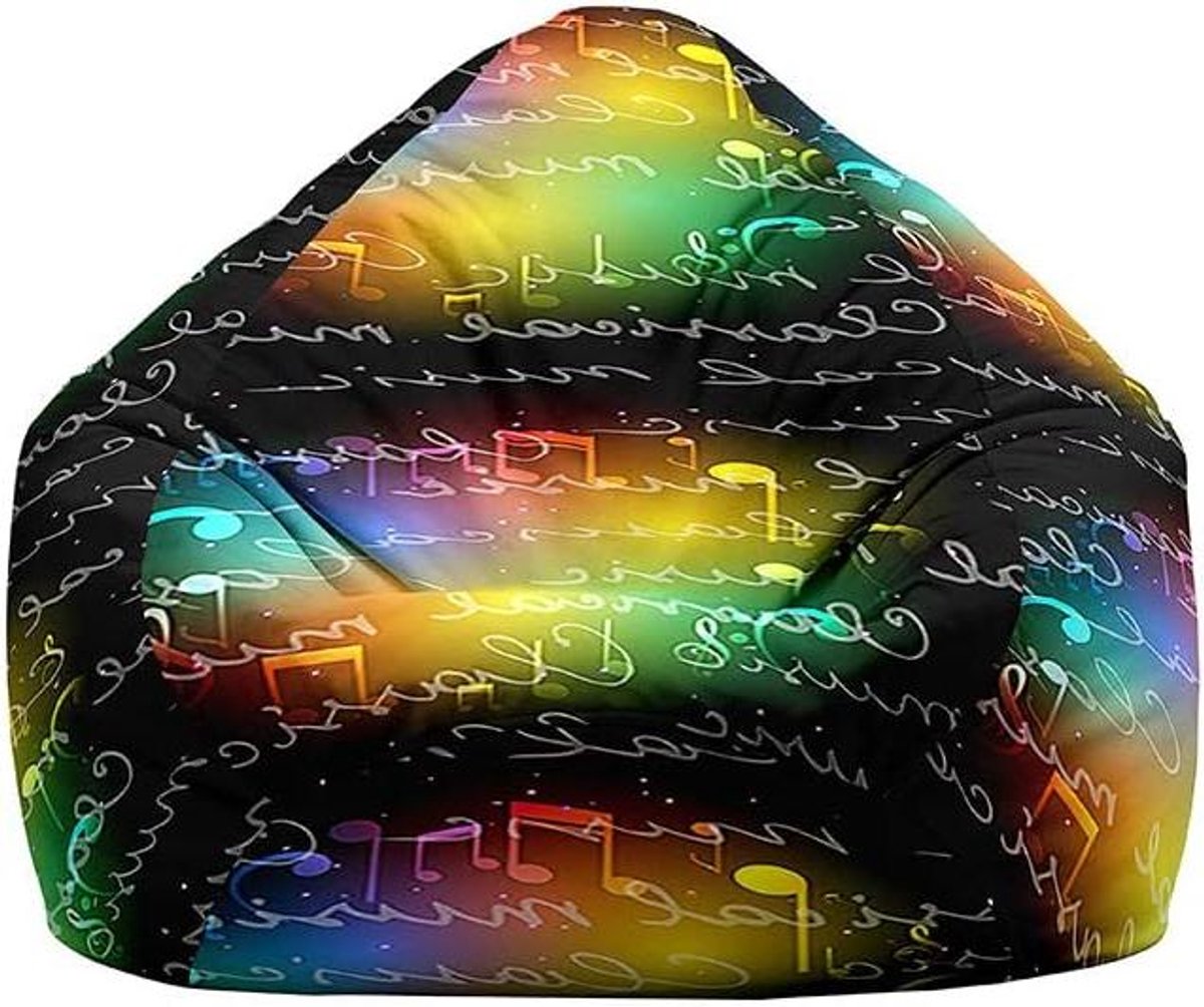 Bean Bag Covers - Zitzak Hoezen - Speelgoed Opbergen - Muzieknoot Print - 101x120 cm - Graffiti