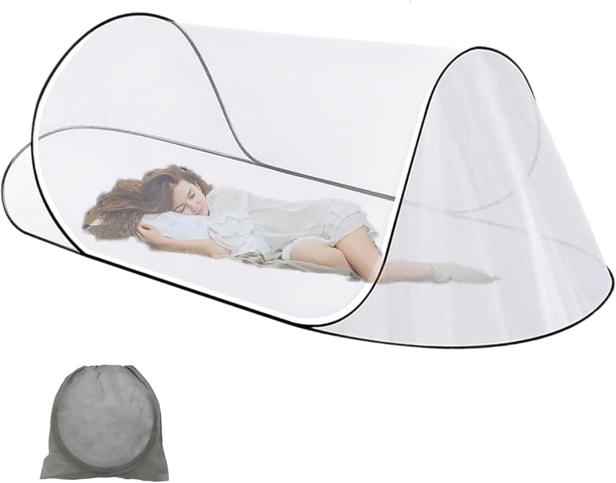 Pop Up Mosquito Net 200 x 80 x 56 cm - Vouwbare Mosquito Net - Eenvoudige installatie - Ideaal voor camping - ShopVlot