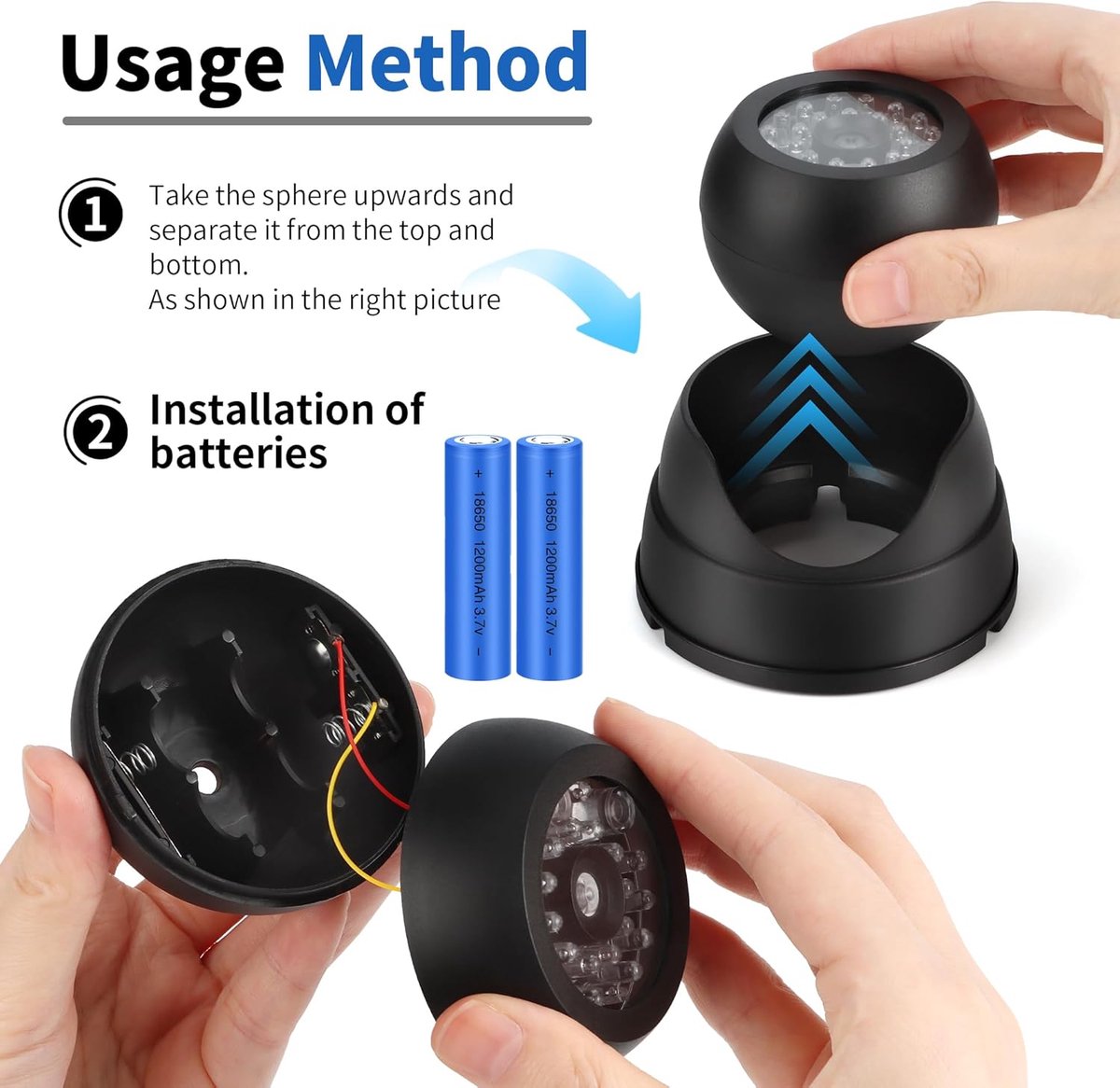 Dummy camera 2 stuks - realistische uitstraling - met knipperende LED licht - voor binnen en buiten - ShopVlot