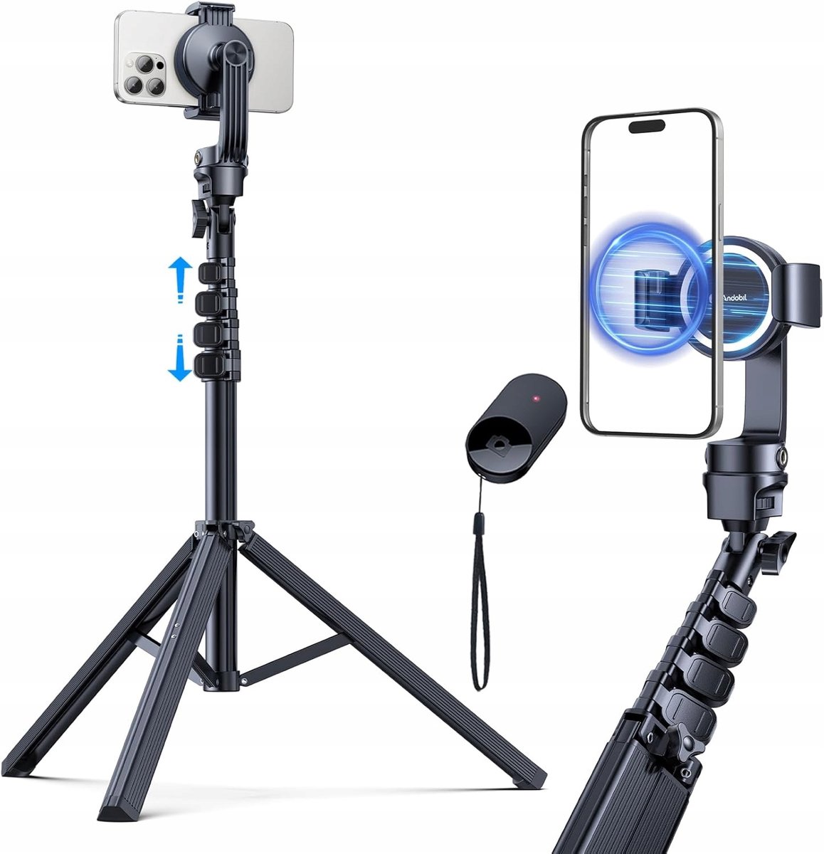 Andobil Selfie Statief 3-in-1 161cm met Afstandsbediening