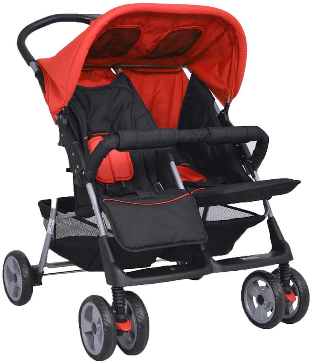 vidaXL vidaXL Tweelingwagen Staal - afbeelding 2