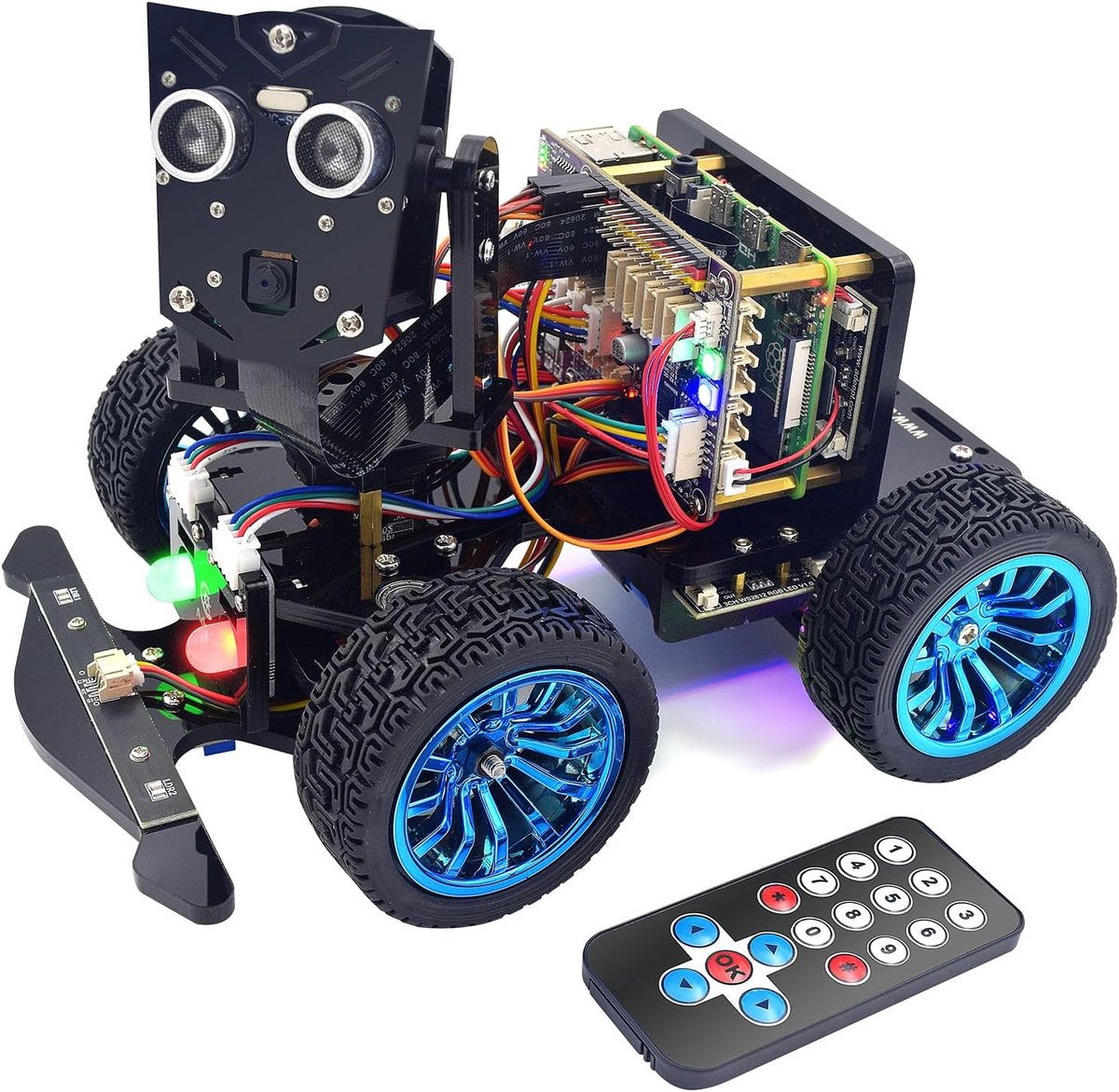 Smart autokit - PiCar-B Mars Rover - Raspberry Pi 5/4B/3B/3B+ compatibel - Leer programmeren en robotica - ShopVlot