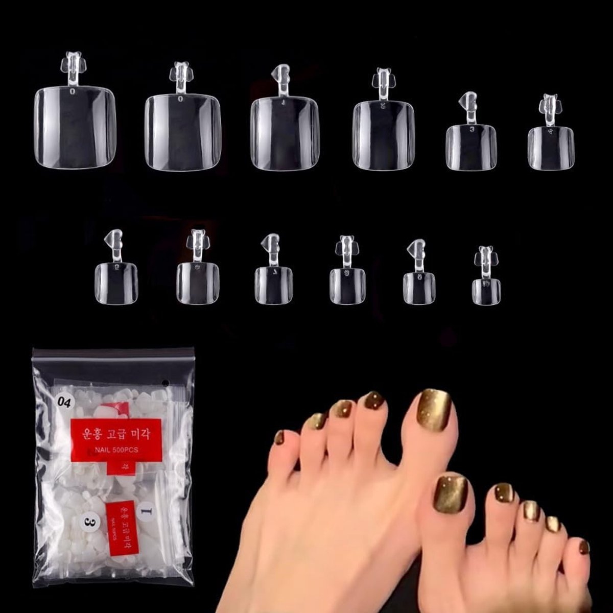 Toenails voor Sticking - 600 Stuk - Transparante Kunstnagels - Ideaal voor DIY Nagelkunst - SnelShoppen