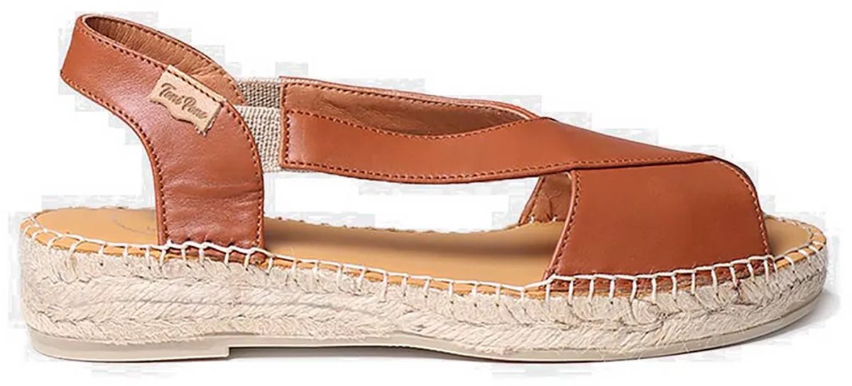Toni Pons Elda-p Esparto Sleehak Sandalen Bruin EU 38 Vrouw