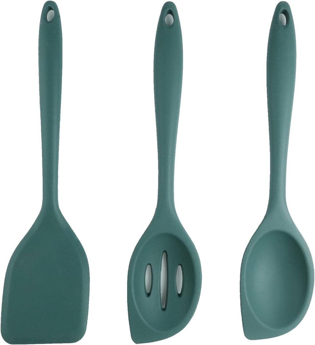 Siliconen lepelset 28 cm - grote lepel met lange handgreep - hittebestendig - ideaal voor mengen - SnelShoppen