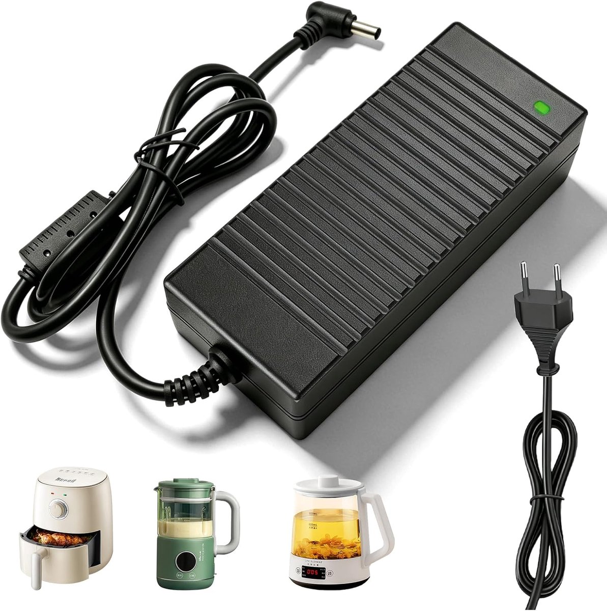 24V Power Adapter 10A - 240W Transformator - 100-240V AC naar DC - Ideaal voor LED Strips en Bewakingscamera's - SnelShoppen
