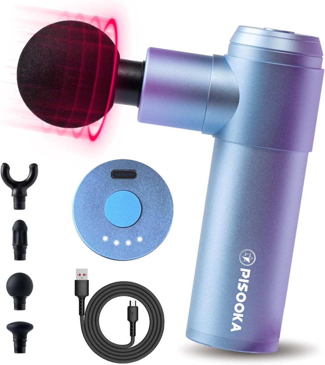 PISOOKA X2 Mini Massage Gun, Percussion Massage Gun, Deep Weave, Lightweight, Portable Long Battery Life, Massager for - ShopVlot