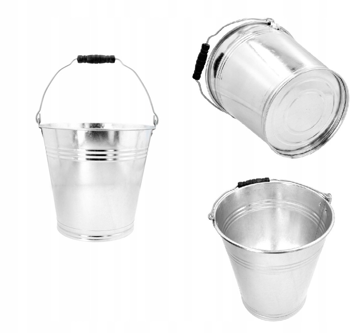 Gegalvaniseerd emmer 20cm - 5L, metaal met handvat