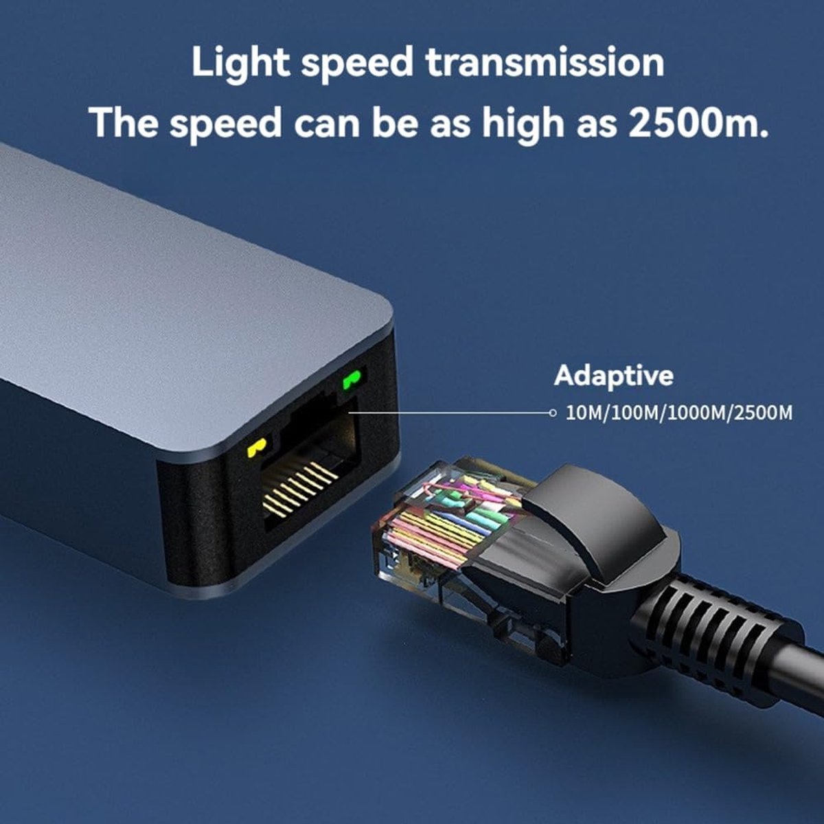 Bedrade adapter USB C Ethernet 2500 Mbps naar RJ45 2,5 G USB netwerkkaart RJ45 LAN voor laptop - ShopVlot