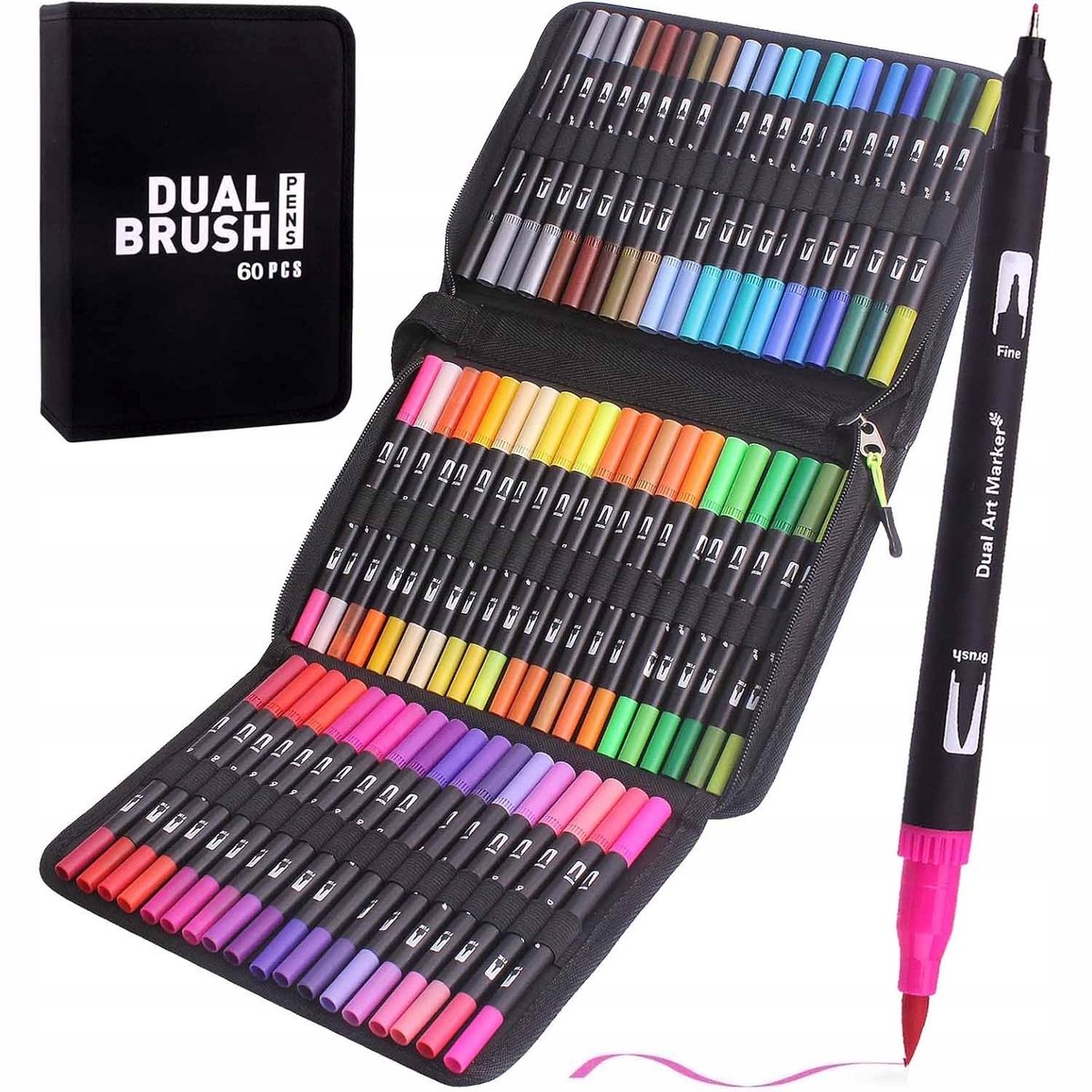 100x aquarelstiftenset - Dubbele Punt, Waterverf Penseelstiften