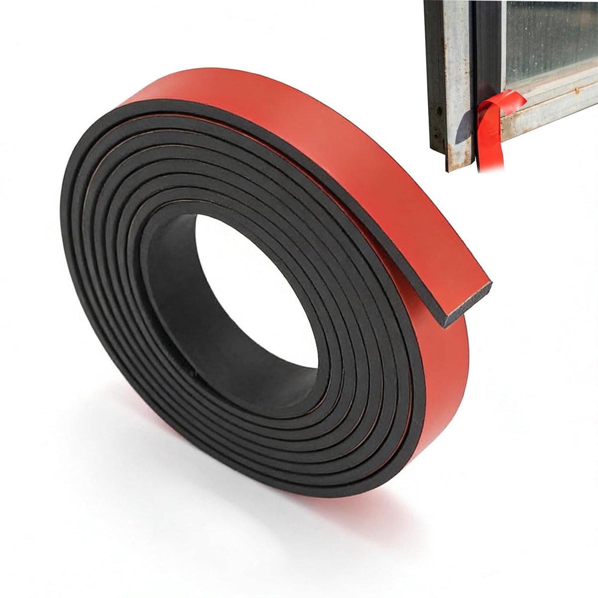 Rubberen rol 20 mm x 3 mm - zelfklevende neopreenfolie - robuust en duurzaam - ideaal voor knutselen - ShopVlot