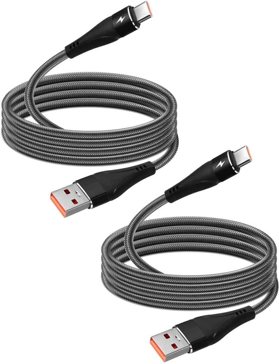 Snellaadkabel 66 W - USB A naar USB C - 1,2 m - Dubbele duurzaamheid voor dagelijks gebruik - ShopVlot