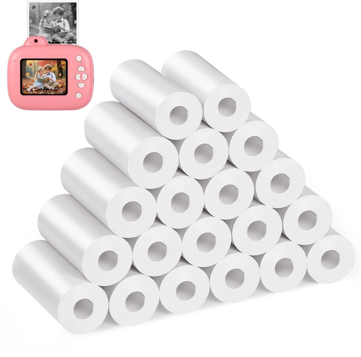 Thermisch papier voor kindercamera - 20 rollen fotopapier - navulpapier voor instant camera - ShopVlot
