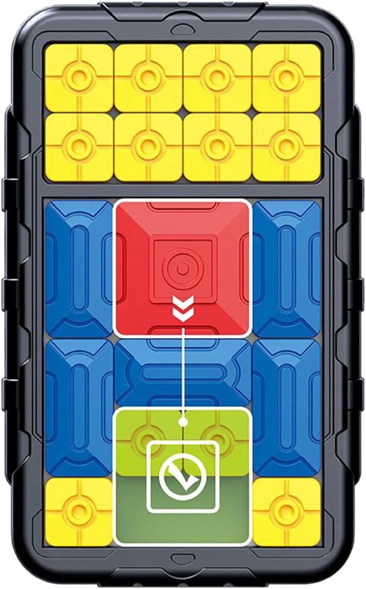 Tangram Schuifpuzzel - Magnetische Puzzel Educatief - Intelligentie Ontwikkelen - 500 Moeilijkheidsniveaus - 20.8 x 12.7 cm - Zwart