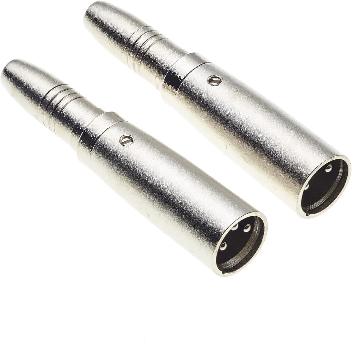 XLR Male Plug naar 6.35mm Mono Jack Adapter - Pack van 2 - Optimale signaaloverdracht - Geschikt voor audioapparatuur - ShopVlot