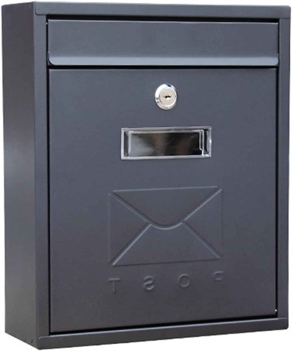 Wandmontage Brievenbus - Brievenbus Buiten - Post Ontvangen - Grote Capaciteit - 31 x 26 x 9 cm - Zwart