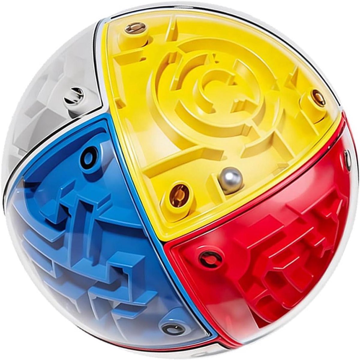 Achtbaan Puzzelspel - Denkspel Kinderen - Cognitieve Ontwikkeling - Robuuste 3D Pareldesigns - 7.5 cm Kubus - Multicolor