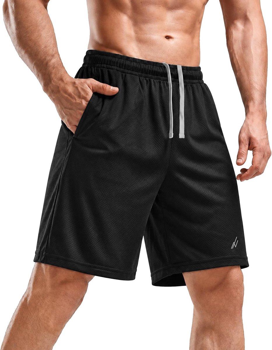 Sportshorts voor heren - lichtgewicht - sneldrogend - met zakken voor gemak - SnelShoppen
