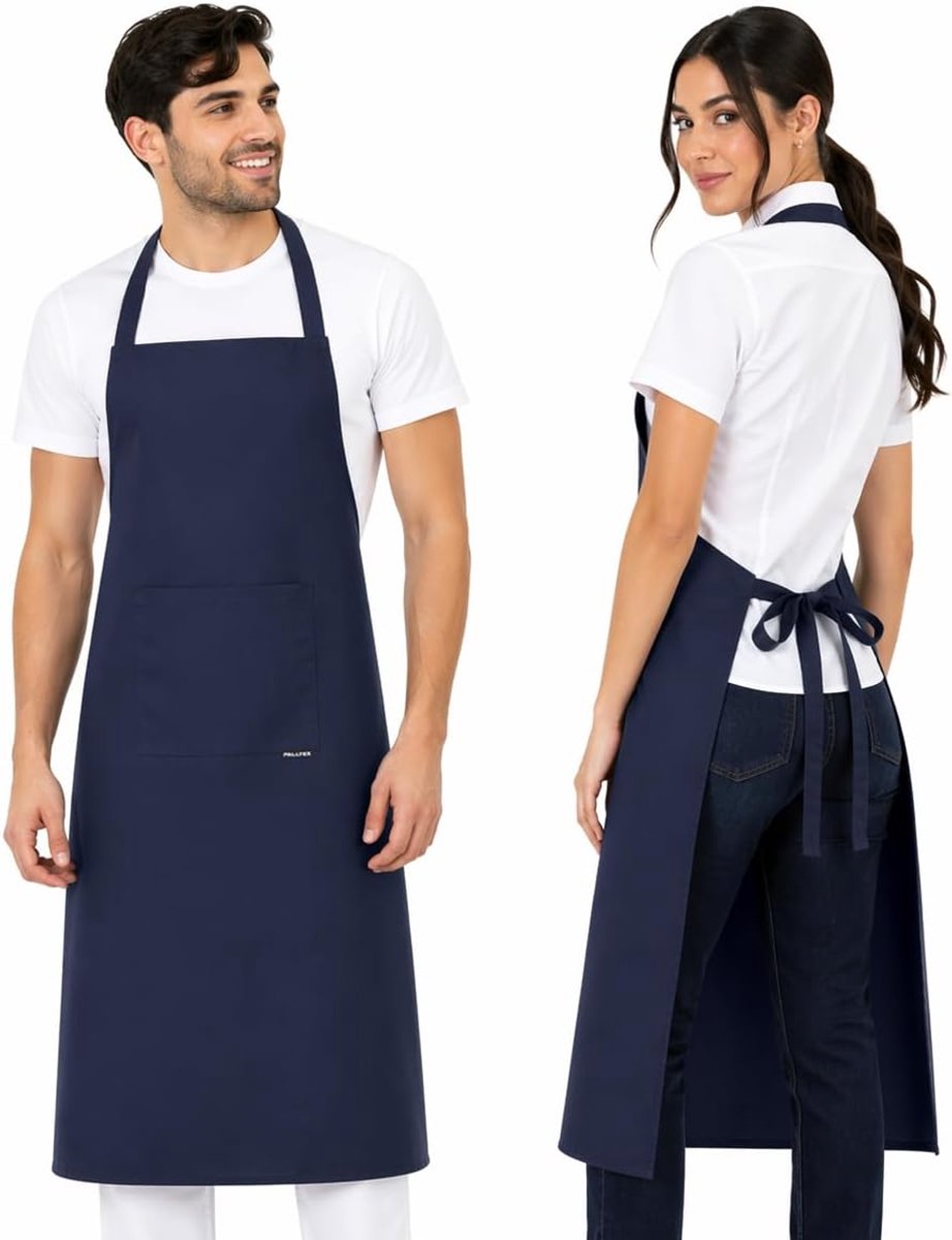 Kookschort voor heren en dames - Blauw - Eén maat - Ideaal voor koken en bakken - SnelShoppen