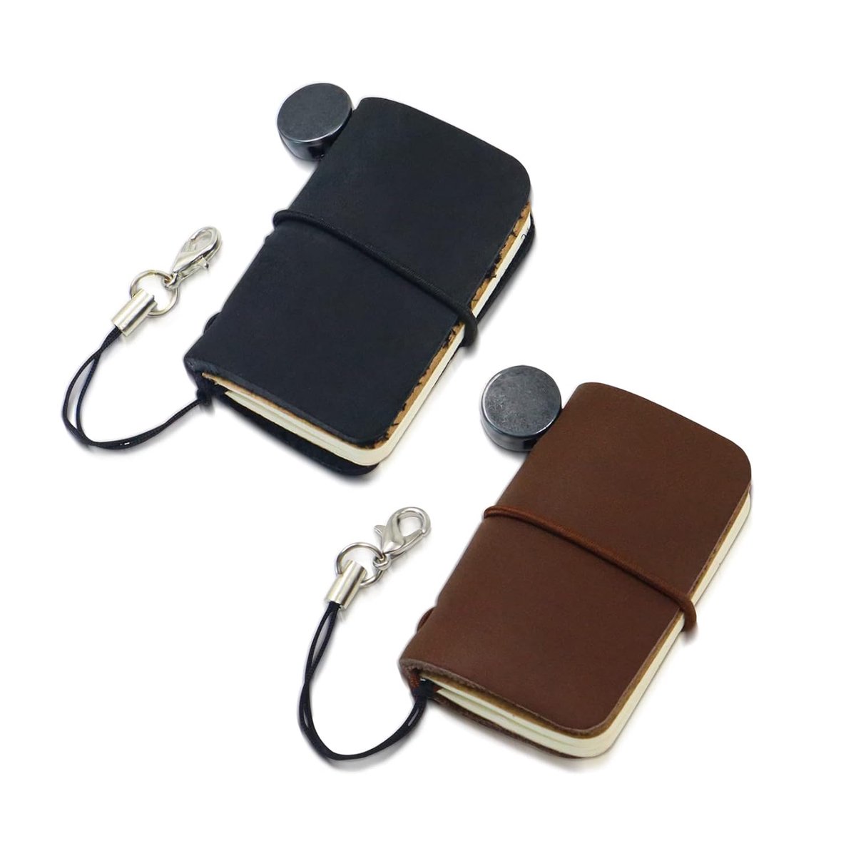 Miniatuur reisschrift 4.8x3.2cm - handgemaakt leer - vintage dagboek - ideaal voor onderweg - SnelShoppen