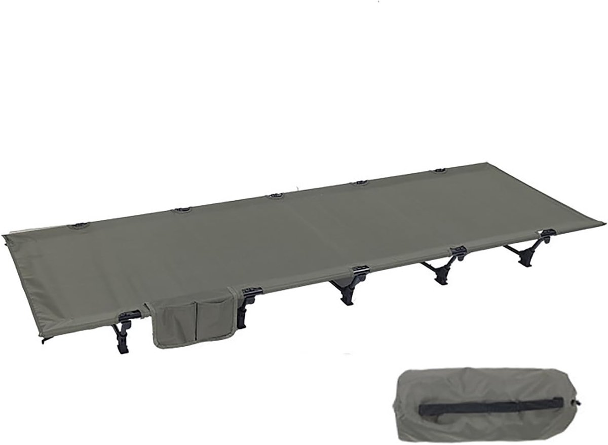 Camping Bed Ultra Light 192 x 65 cm - Vouwbaar - Aluminium en Cationisch Stof - Ideaal voor Kamperen - SnelShoppen