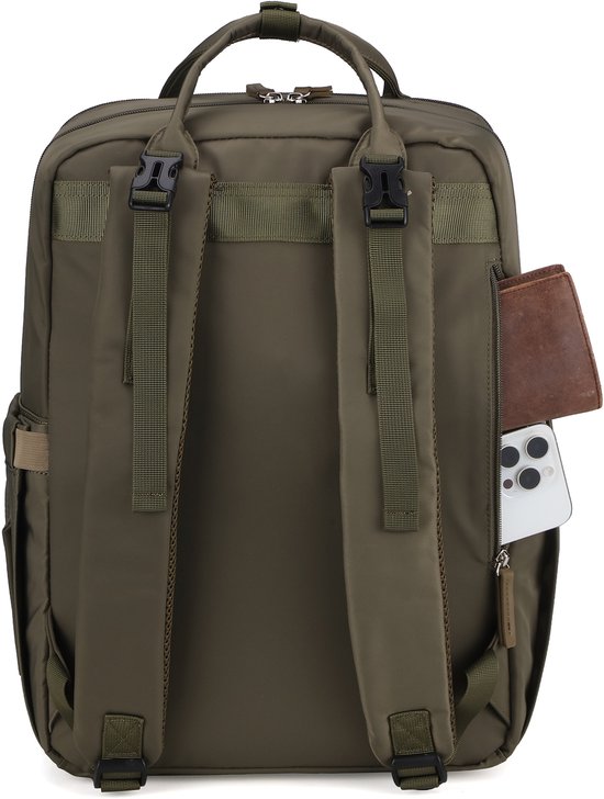 Brisby slijtvaste Luiertas – verzorgingstas – met buggymontage - Olive Green — afbeelding 3