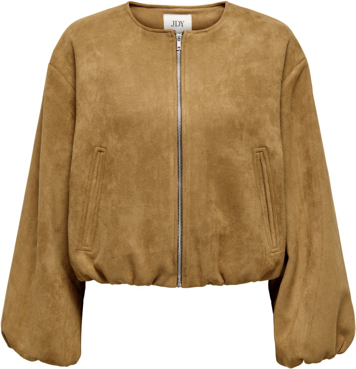 Jacqueline de Yong Jas Jdynia Faux Suede Balloon Jacket Ot 15367790 Cognac/ Silver Dames Maat - XS