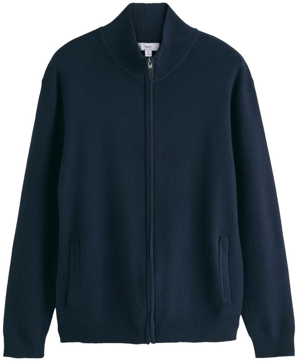 Next - Heren - Milano trui met ritssluiting - Blauw