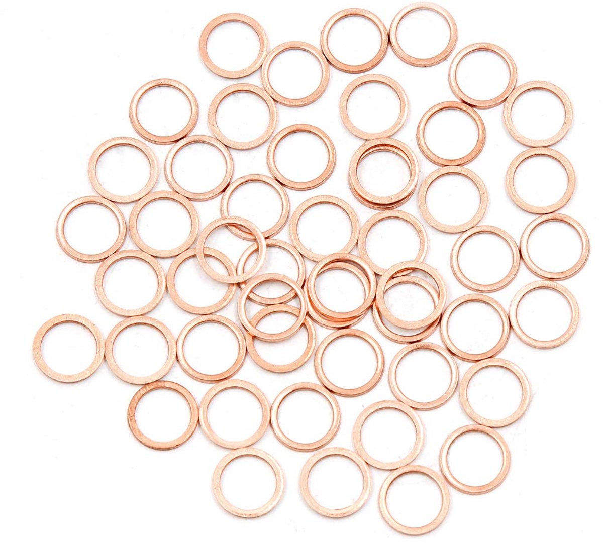 Map 50 stuks 8 mm binnendiameter sluitring koperen afdichting voor auto