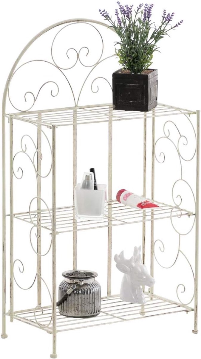 Rosa Opbergrek - Metaal, Kleur:antiek/creme