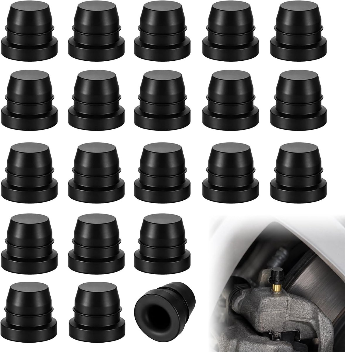 50 stuks remontluchtingsdoppen voor motorfiets | 6 mm remontluchtingskappen voor motorfiets, voor schroeven/bits van auto en motorfiets
